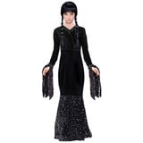 Widmann S.r.l. Hexen-Kostüm Dark Girl Kinderkostüm - Glamour Abendkleid Hallow schwarz 116