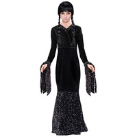 Widmann S.r.l. Hexen-Kostüm Dark Girl Kinderkostüm - Glamour Abendkleid Hallow schwarz 116