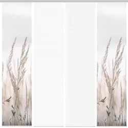 Schiebegardine VISION S "RELVA", beige (natur), B:60cm H:260cm, Polyester, Gardinen, DIGITALDRUCK