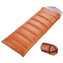 Skandika Schlafsack Iceland | 220(190+30) x 80 cm, | RV links - bis -10°C - 3 Saison orange No Size