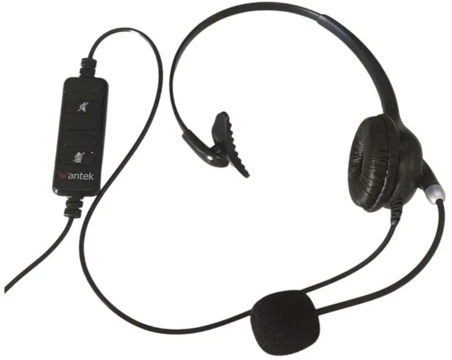 WANTEK A600 USB Call Center Headset mit Noice Cancelling
