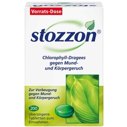 Stozzon Chlorophyll-Dragees gegen Mund- und Körpergeruch