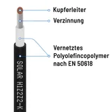Solarkabel Solarleitung Kupfer H1Z2Z2-K 4mm2 6mm2 10mm2  METERWARE Photovoltaik