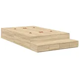 vidaXL Stauraumbettgestell Sonoma Eiche 120x200 cm