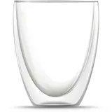 BEM Cappuccino Eiscafe Kaffeeglas Teeglas Doppelwandiges Thermoglas, Kaffee und Tee Tasse, für heiße und kalte Getränke, 330 ml, Borosilikatglas,