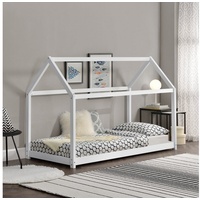 [en.casa]® Kinderbett Netstal 80x160 cm Holz Weiß