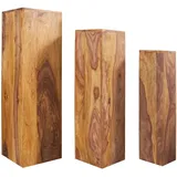 Riess-Ambiente invicta Deko Säulen MAKASSAR 3er Set 60-80cm