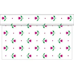 Sovie HOME Tischläufer Tilly aus Linclass® Airlaid 40 cm x 4,80 m, 1 Stück - Blumen Kinder Party