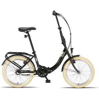 Pacto NINE - Hollandrad Komfortables Klappfahrrad Stahlrahmen Bike 20 Zoll Aluminiumfelgen Shimano Nexus 3 Nabenschaltung Faltrad Klapprad Schwarz