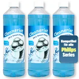 3x1 Liter Cleanerist Jet & Smart Fluid Reinigungsflüssigkeit Kompatibel-Ersatz mit Philips Rasierer