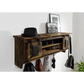 MASSIVMOEBEL24.DE Wandgarderobe Mango 115 x 30 x 45 cm Braun