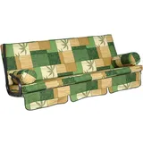 ANGERER Freizeitmöbel GmbH Hollywoodschaukel Auflage Trend - passend für viele 3-Sitzer Hollywoodschaukeln - Schaukelauflage Made in Germany (Grün-Beige Gemustert)