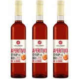 Höllinger Bio Cocktailsirup Aperitivo - Vegan, 3x500ml Glas Flasche - alkoholfreier Cocktail