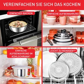 Tefal Ingenio Emotion Topf-Set 13-tlg. 3 x Pfanne 22 cm + 26 cm + 28 cm + 2 x Kasserolle 16 cm + 20 cm + Griff + Deckel + Accessoires