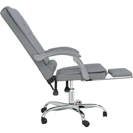 vidaXL Bürostuhl mit Massagefunktion Stoff Hellgrau