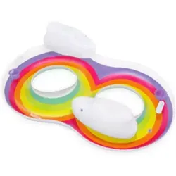 BESTWAY 43648 2-Personen-Schwimmring Rainbow DreamsTM, 172 cm Ø