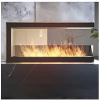 InFire – BIO-Eckkamin 120x50 cm 3kW bifazial - Schwarz