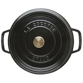 Staub Cocotte 24 cm rund schwarz