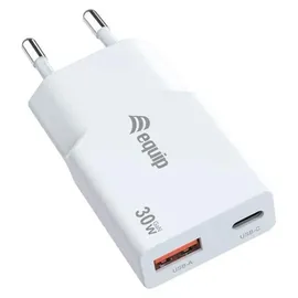 Equip 2-Port 30W GaN Slim USB PD-Ladegerät, USB-C x1, USB-A x1