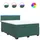 vidaXL Boxspringbett 140 x 200 cm Dunkelgrün