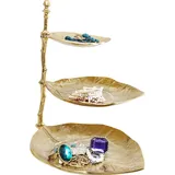 Kare DESIGN 3-stöckige Etagere Leaf Gold