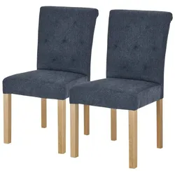 Woodford Esszimmerstuhl im 2er Set Messena , blau , Maße (cm): B: 46 H: 97 T: 54.0