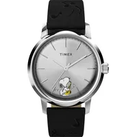 Timex Herren Analog Automatik Armbanduhr x Peanuts Marlin Saxophonist