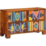 vidaXL Schuhschrank 90 x 35 x 55 cm aus massivem Akazienholz braun