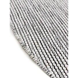benuta Teppich Wohnzimmer Baumwollteppich Ron Beige/Schwarz ø 240 cm rund Wohnzimmerteppich Baumwolle - Beige/Schwarz