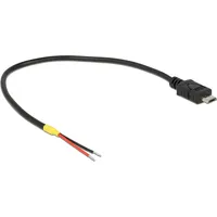 DeLock USB 2.0 USB-Micro-B Stecker, offene Kabelenden 0.15m Schwarz