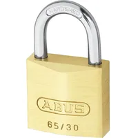 ABUS Vorhängeschloss Messing 65/30 - 4er Set, gleichschließend - Schlosskörper aus massivem Messing - gehärteter Stahlbügel - ABUS-Sicherheitslevel 4