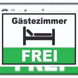 HB-Druck Gästezimmer FREI Schild Zimmer Frei Hotel Pension Motel A2 (420x594mm)