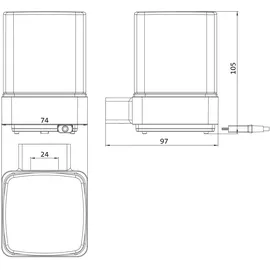 EMCO Loft Sensor-Seifenspender, satiniertes Kristallglas, 052100105,