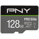 PNY microSDXC Pro Elite 128 GB Class 10 UHS-I A1 V30 + SD-Adapter