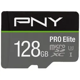 PNY microSDXC Pro Elite 128 GB Class 10 UHS-I A1 V30 + SD-Adapter