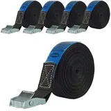 Baumarktplus 5x Spanngurt Gurt Zurrgurt Klemmschloss Auto 1-tlg 6m 250 kg SCHWARZ