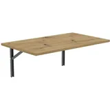 AKKE Klapptisch Wandklapptisch Esstisch - Klappbar Faltbar Platzsparend - Rechteckig - 100cm x 50cm - Artisan-Eiche