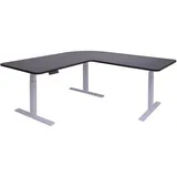 MCW Eckschreibtisch D40 Schwarz / Grau