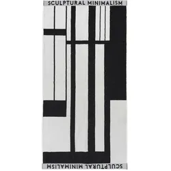Kristina Dam Studio - Minimal Handtuch, 70 x 140 cm, schwarz / off-white