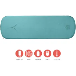 Isomatte Hattan Camping Thermomatte Luftbett Schlaf Matte Bett Selbstaufblasend türkis 198 x 63 x 5 cm