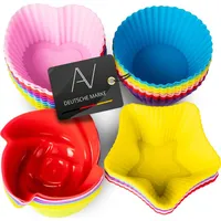 AVANA Wiederverwendbare Muffinformen aus hochwertigem Silikon (36er Set) Muffin
