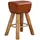 FineBuy Barhocker Turnbock Leder 43 x 75 x 43 cm Braun mit Hocker