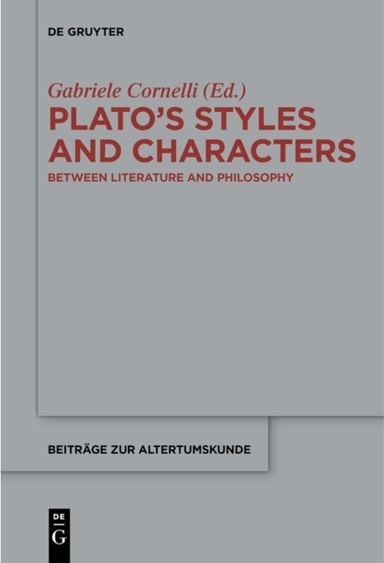 Plato's Styles And Characters, Gebunden