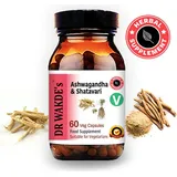 DR WAKDE'S Ashwagandha & Shatavari Kapseln | 60 Vegi Caps | Ayurveda-Supplement | Vegan | 100% Kruter | Mengenrabatte | Am selben Tag Versand
