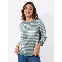 Casual Looks Ringel-Pullover Jade/Ecru 50