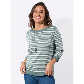 Casual Looks Ringel-Pullover Jade/Ecru 50