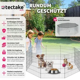 Tectake Freilaufgehege Hopper 145 x 73 x 73 cm Schwarz