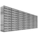 AL Briefkastensysteme 60er Premium Edelstahl inkl. Zeitungsfach