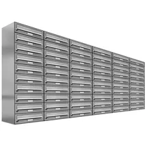 AL Briefkastensysteme 60er Premium Edelstahl inkl. Zeitungsfach