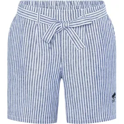 Shorts mit Stoffgürtel und Streifen 2XL